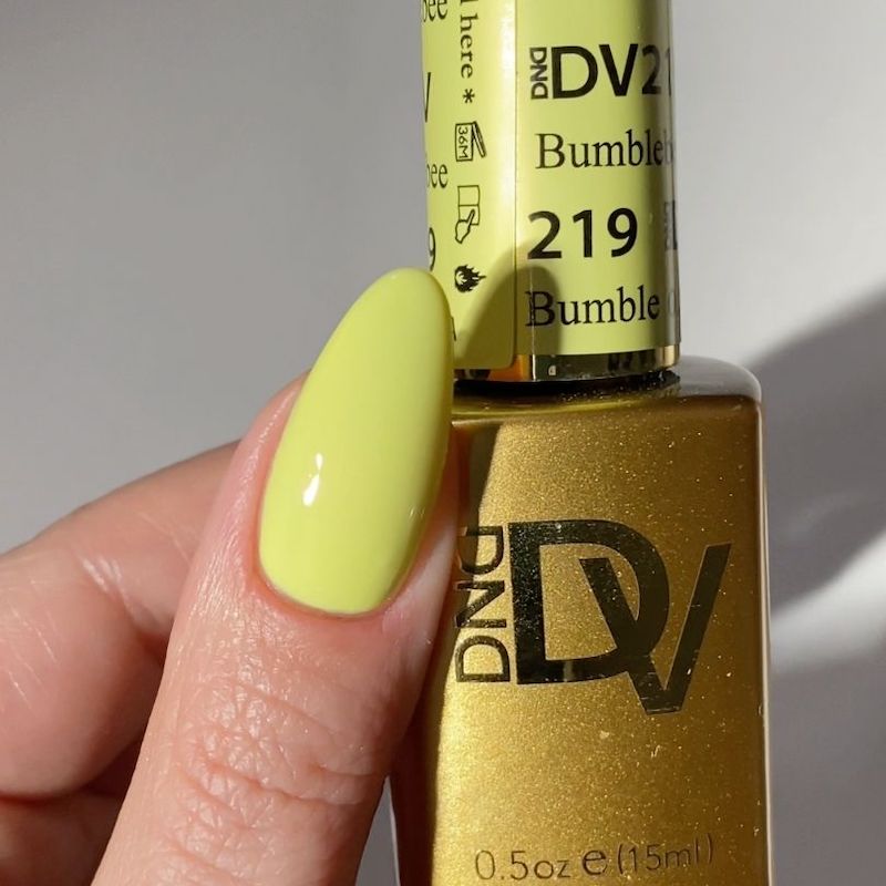 DND - Diva Duo - Bumblebee - #219 - Yellow Gel & Lacquer Polish