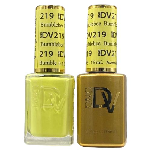 DND - Diva Duo - Bumblebee - #219 - Yellow Gel & Lacquer Polish