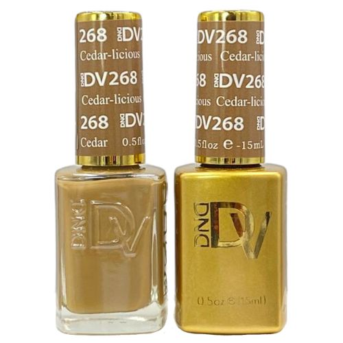 DND - Diva Duo - Cedar- Licious - #268 - Brown Gel & Lacquer