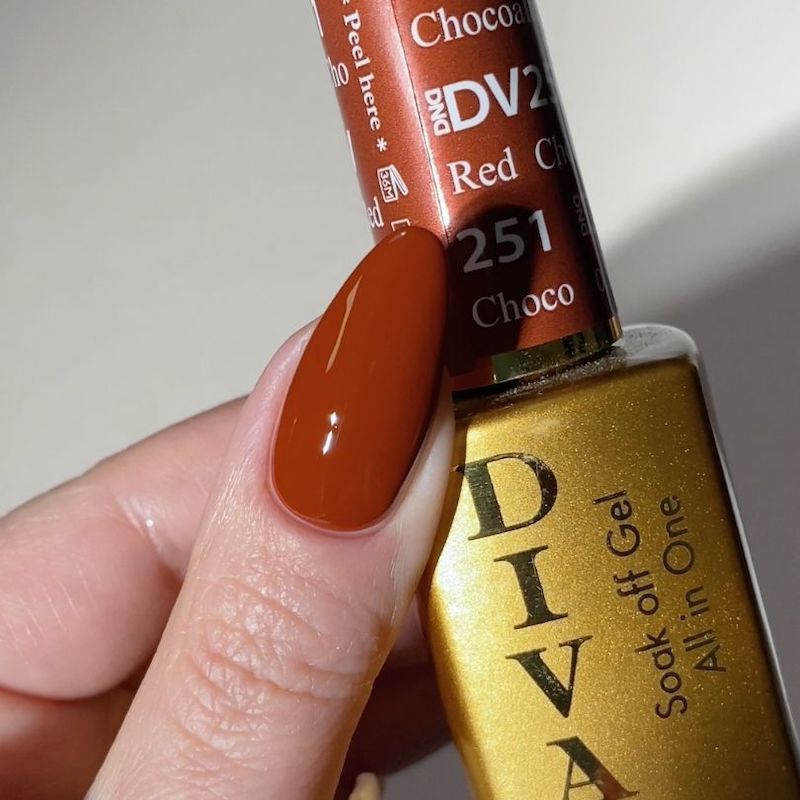 Divia Color DND Diva Duo - Chocolate Red #251 | Beyond Polish