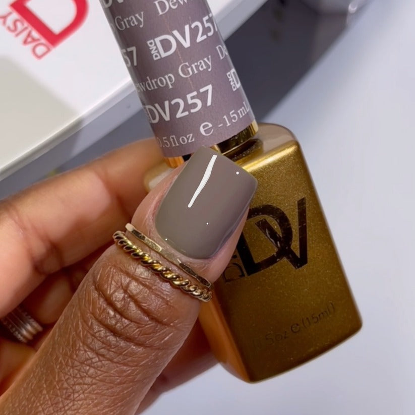 DND - Diva Duo - Dewdrop Gray - #257 - Grey, Purple Gel