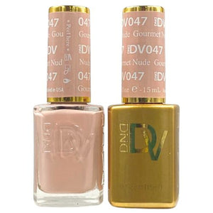 DND - Diva Duo - Gourmet Nude - #047 - Pink, Tan Gel & Lacquer Polish