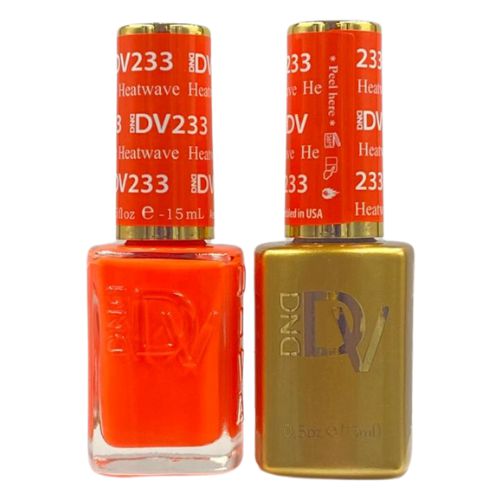 【ORANGE】GETAWAY D【美品】 DND - Diva Duo - Heatwave - #233 - Orange Gel & Lacquer Polish