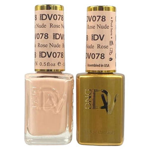 DND - Diva Duo - Rose Nude - #078 - Nude, Pink Gel & Lacquer Polish