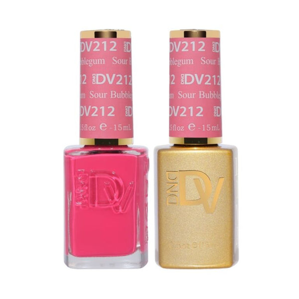 DND - Diva Duo - Sour Bubblegum - #212 - Pink Gel & Lacquer Polish