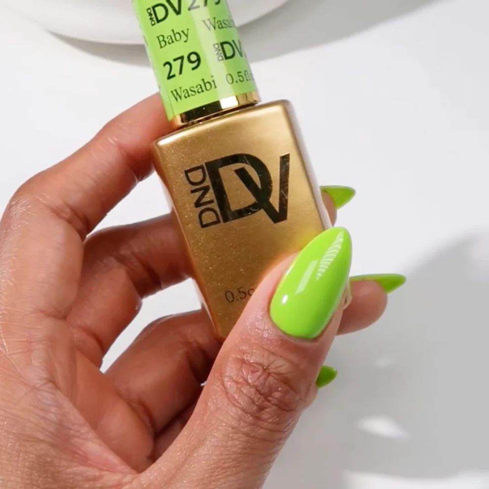 DND - Diva Duo - Wasabi Baby - #279 - Green Gel & Lacquer Polish