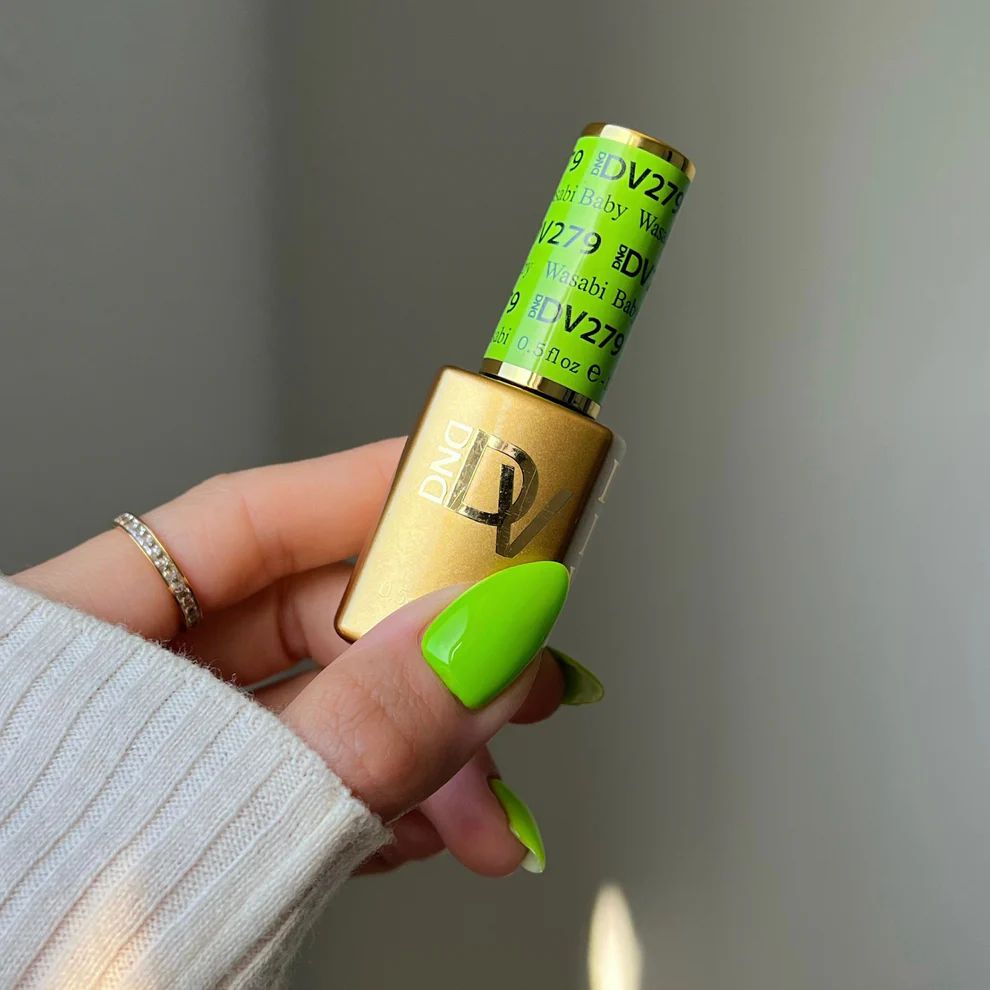 DND - Diva Duo - Wasabi Baby - #279 - Green Gel & Lacquer Polish