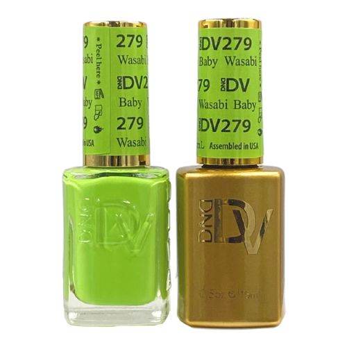 D・Cosmetics DND - Diva Duo - Wasabi Baby - #279 - Green Gel & Lacquer Polish