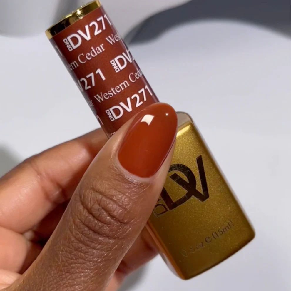 DND - Diva Duo - Western Cedar - #271 - Brown Gel & Lacquer Polish