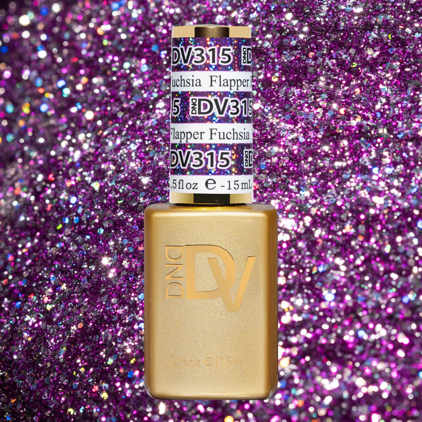 DND Diva Platinum Glitter Gel Polish