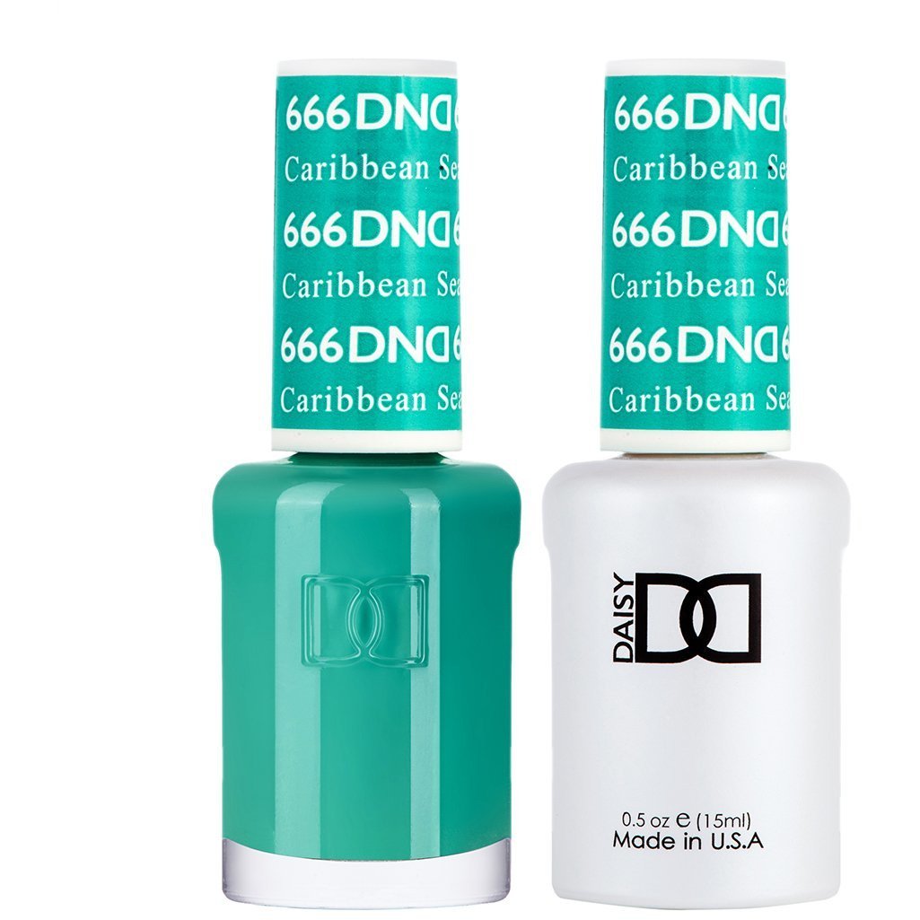 DND - Gel & Lacquer - Caribbean Sea - #666 - Green Gel & Lacquer Polish ...