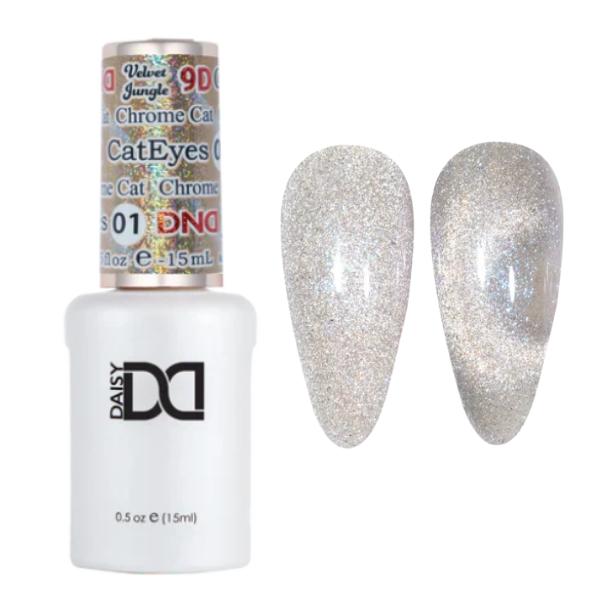 DND - Hema-Free & TPO-Free 9D Cat Eye - Chrome Cat - 01 - Gel Polish at Beyond Polish