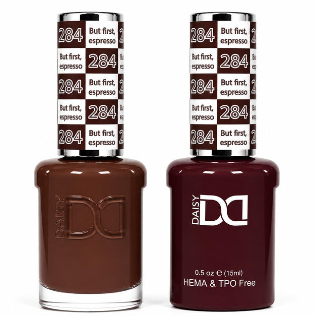 DND - Hema-Free & TPO-Free Gel & Lacquer - But First Espresso – 284 - Gel & Lacquer Polish at Beyond Polish