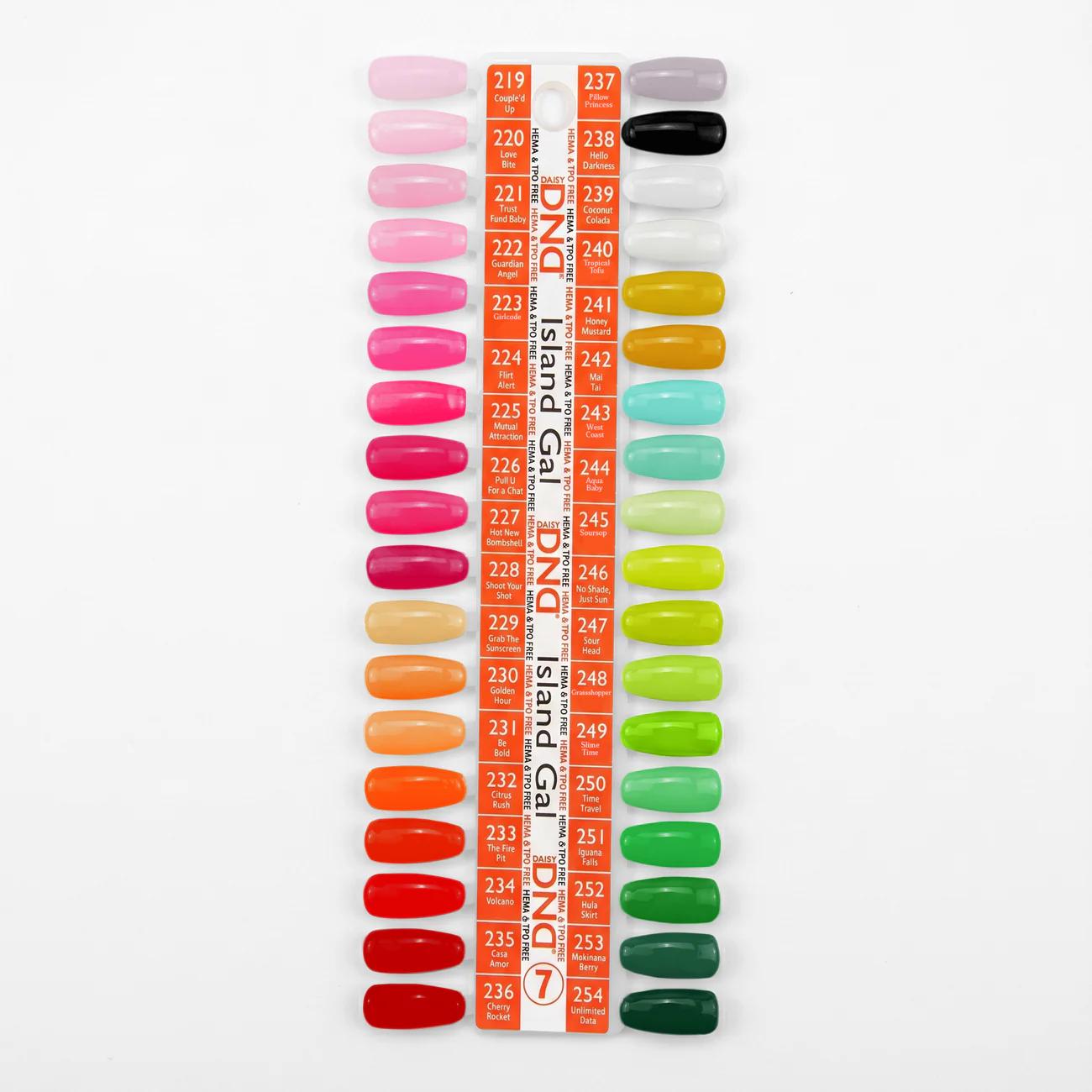 DND - Hema-Free & TPO-Free Gel & Lacquer - Part 07 - Set Of 36 Colors - Island Gal - Gel & Lacquer Polish at Beyond Polish