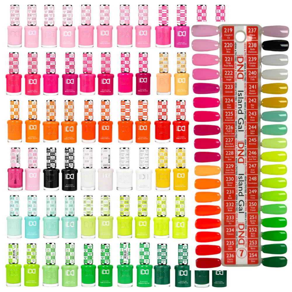 DND - Hema-Free & TPO-Free Gel & Lacquer - Part 07 - Set Of 36 Colors - Island Gal