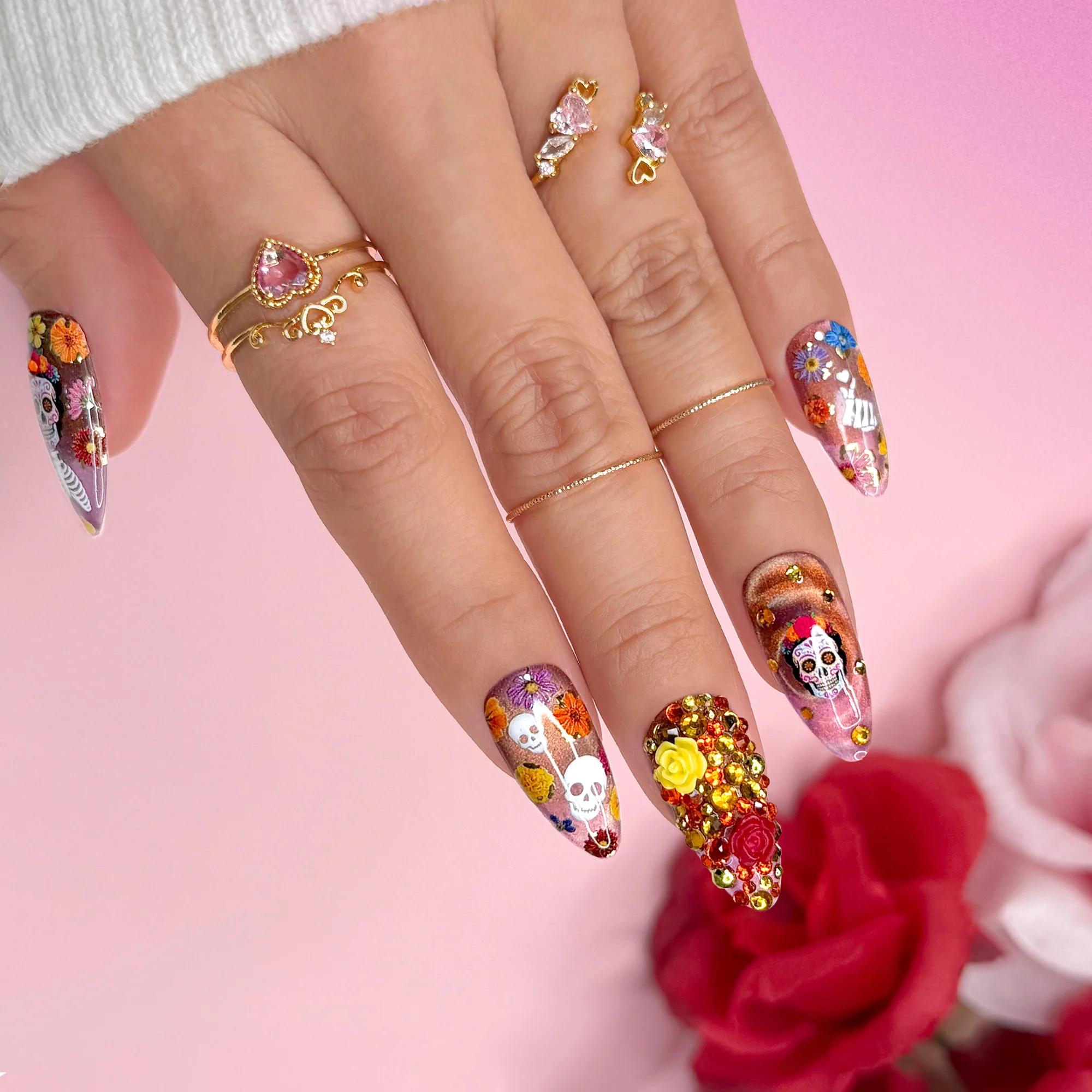 Daily Charme - 3D Embossed Nail Art Sticker - Autumn Petals - Nail Art at Beyond Polish