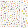 Daily Charme - 3D Embossed Nail Art Sticker - Gilded Blooms