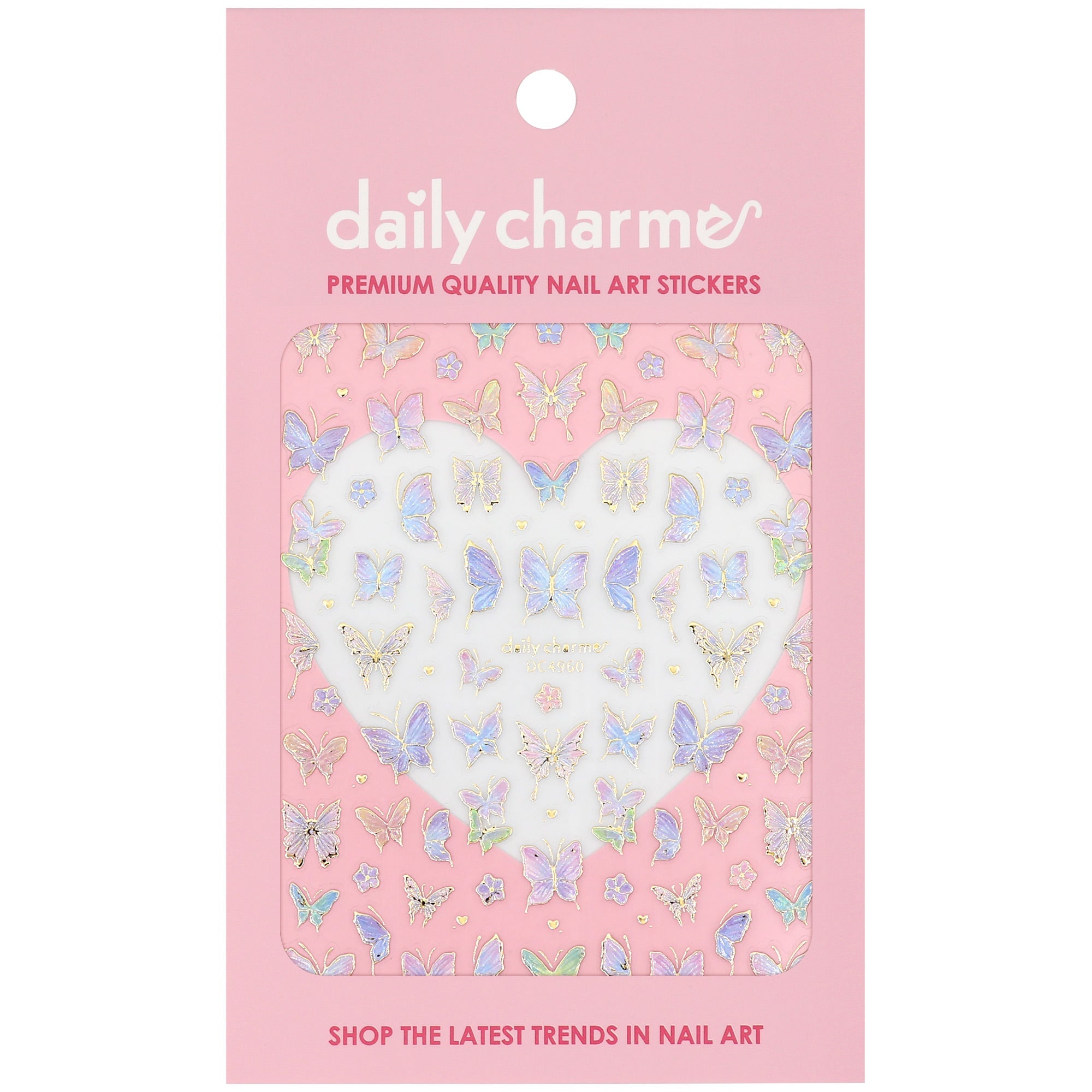 Daily Charme - 3D Embossed Nail Art Sticker – Gilded Butterfly - Nail Art at Beyond Polish