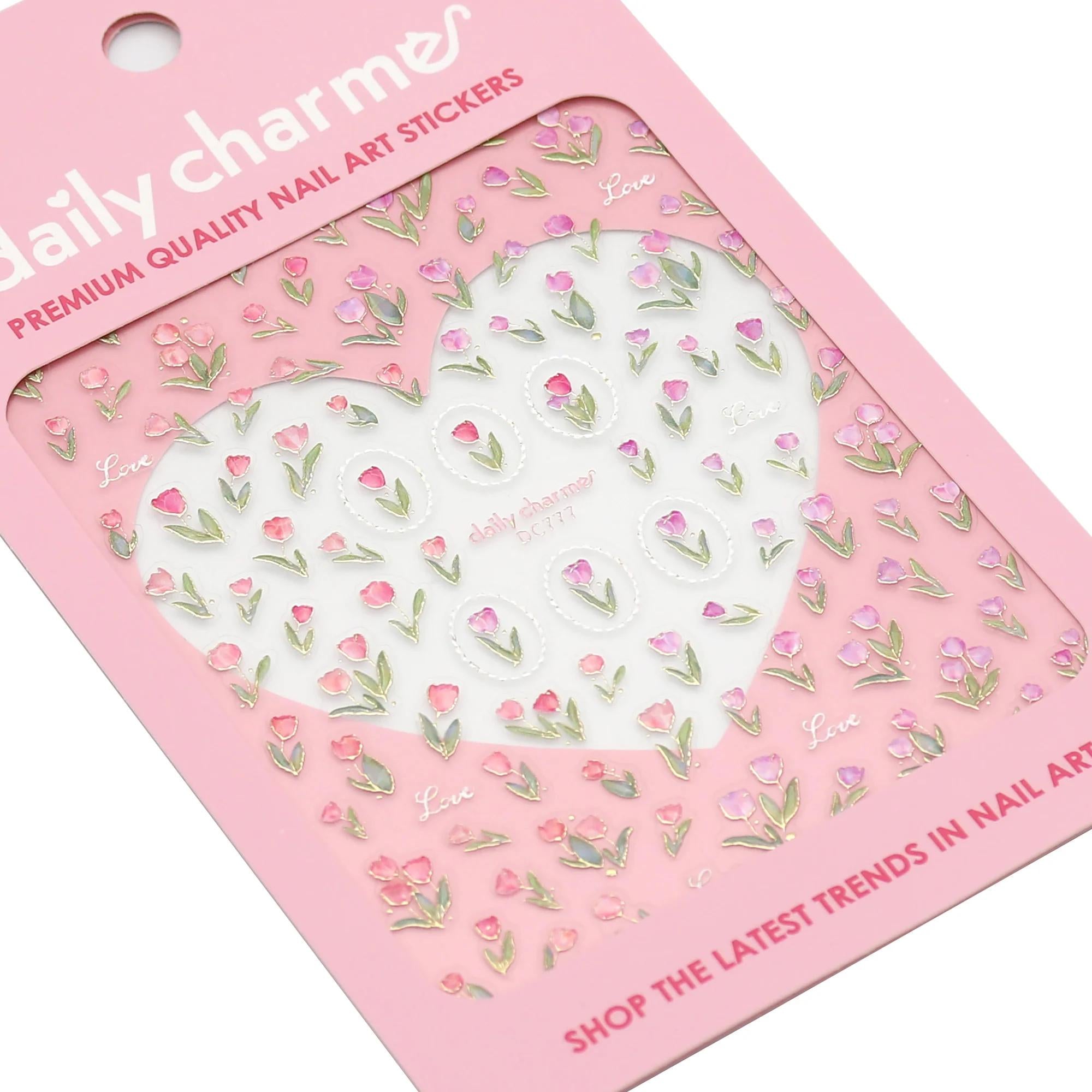 Daily Charme - 3D Embossed Nail Art Sticker – Tulip Love - Nail Art at Beyond Polish
