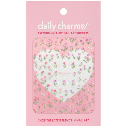 Daily Charme - 3D Embossed Nail Art Sticker – Tulip Love