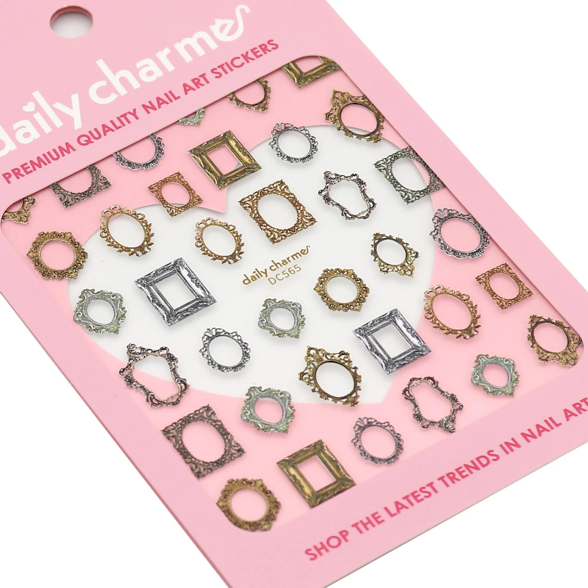 Daily Charme - 3D Embossed Nail Art Sticker – Vintage Frames - Nail Art at Beyond Polish