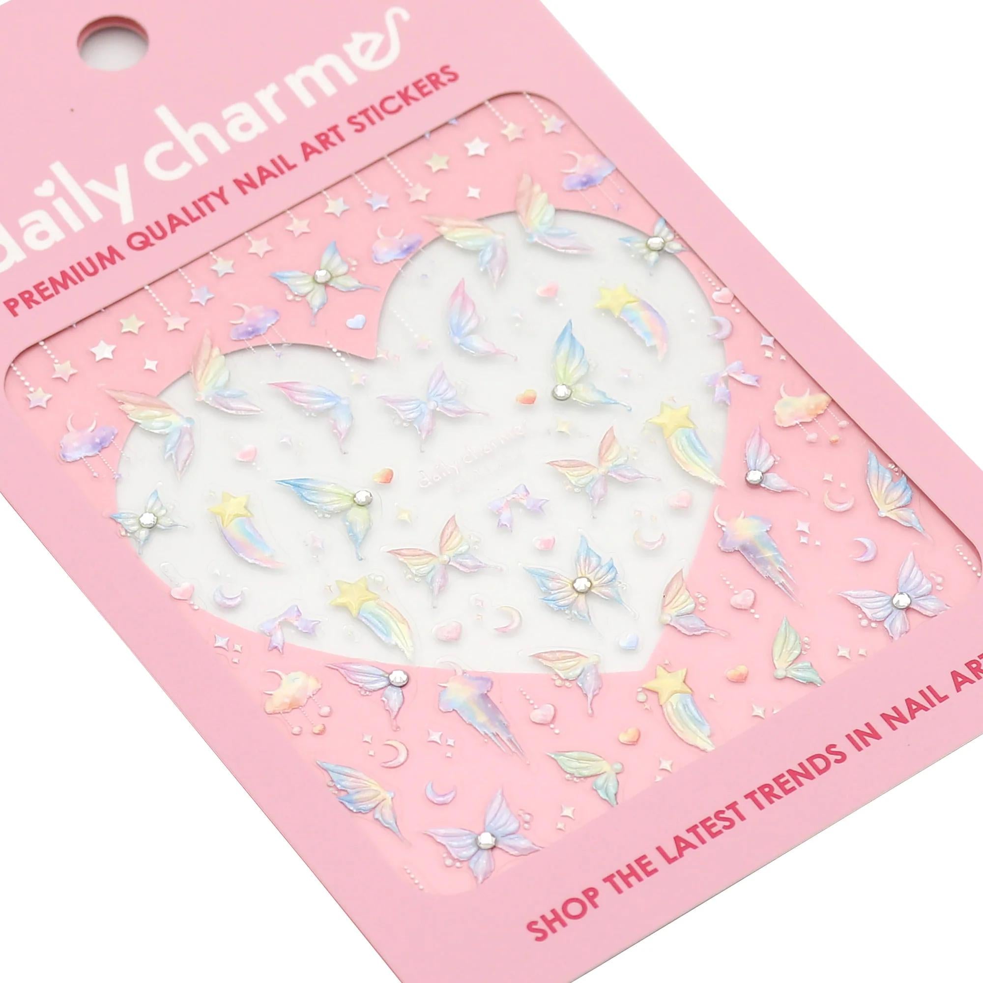 Daily Charme - Bejeweled Nail Art Sticker – Cosmic Wings - Nail Art at Beyond Polish