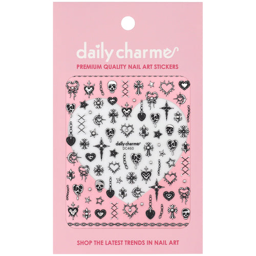 Daily Charme - Bejeweled Nail Art Sticker - Dark Romance