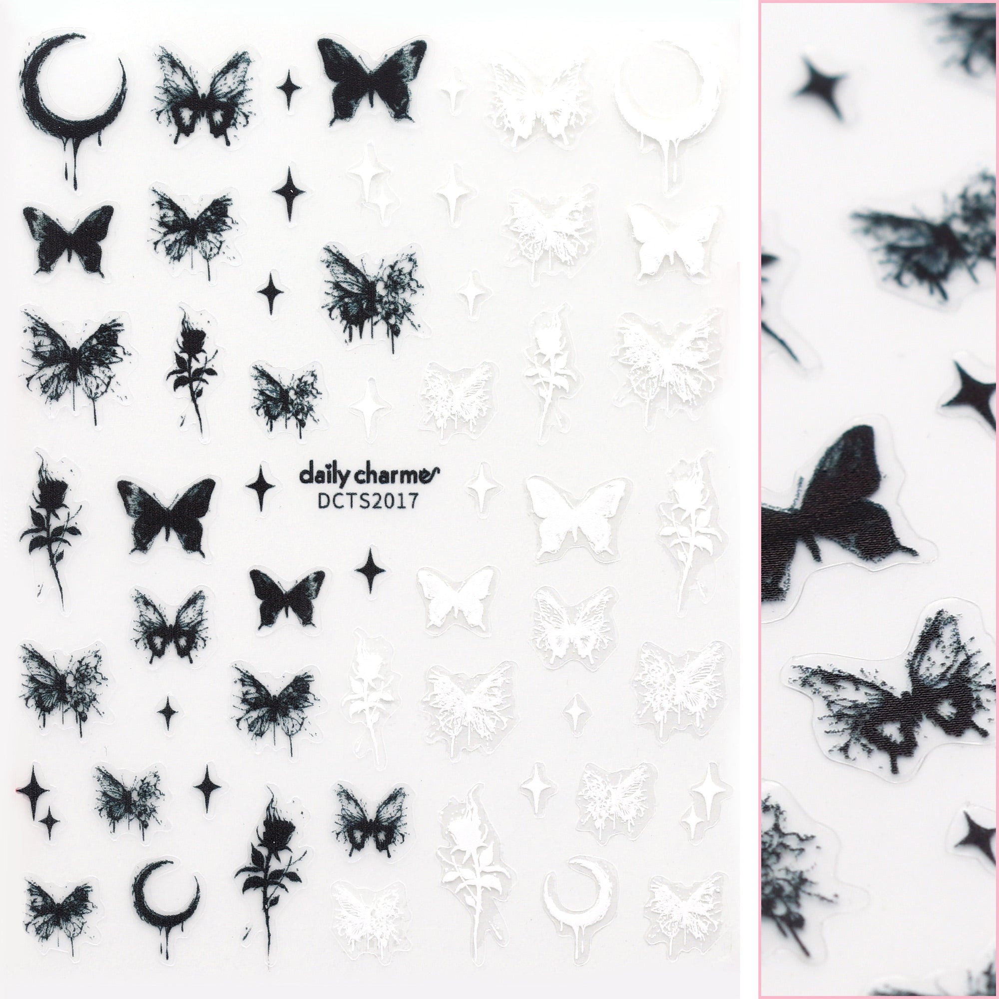Daily Charme - Butterfly Nail Art Sticker - Smoky Ink Art - Nail Art at Beyond Polish
