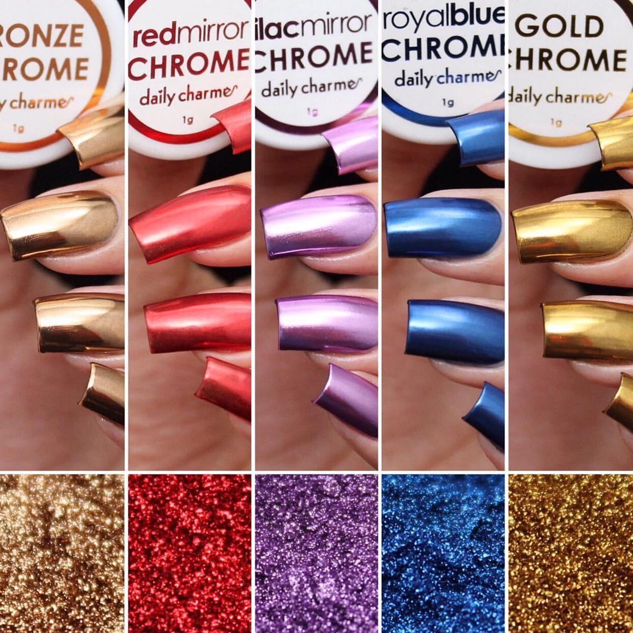 Daily Charme - Chrome Effect No-Wipe Gel - Top & Base Coats at Beyond Polish