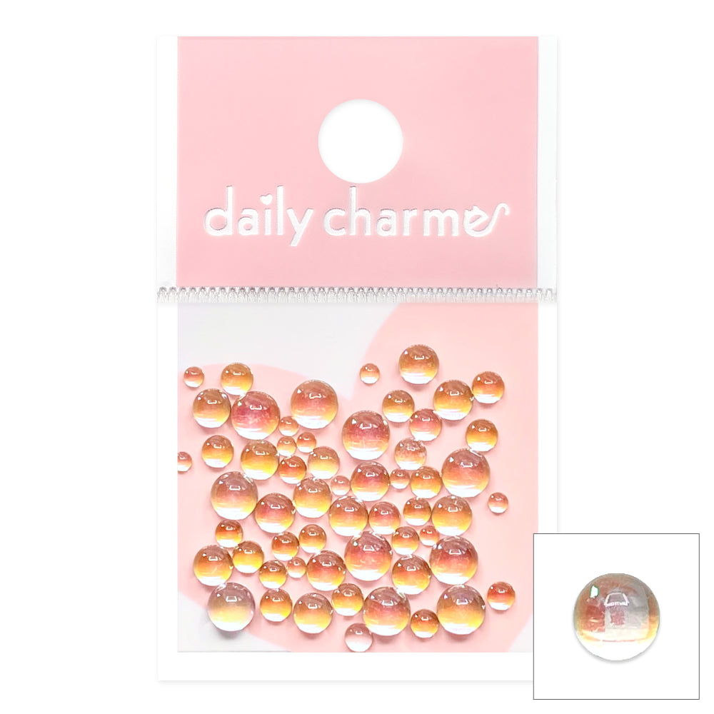 Daily Charme - Dreamy Bubbles Iridescent Flatback Beads - Clear - Nail Art at Beyond Polish