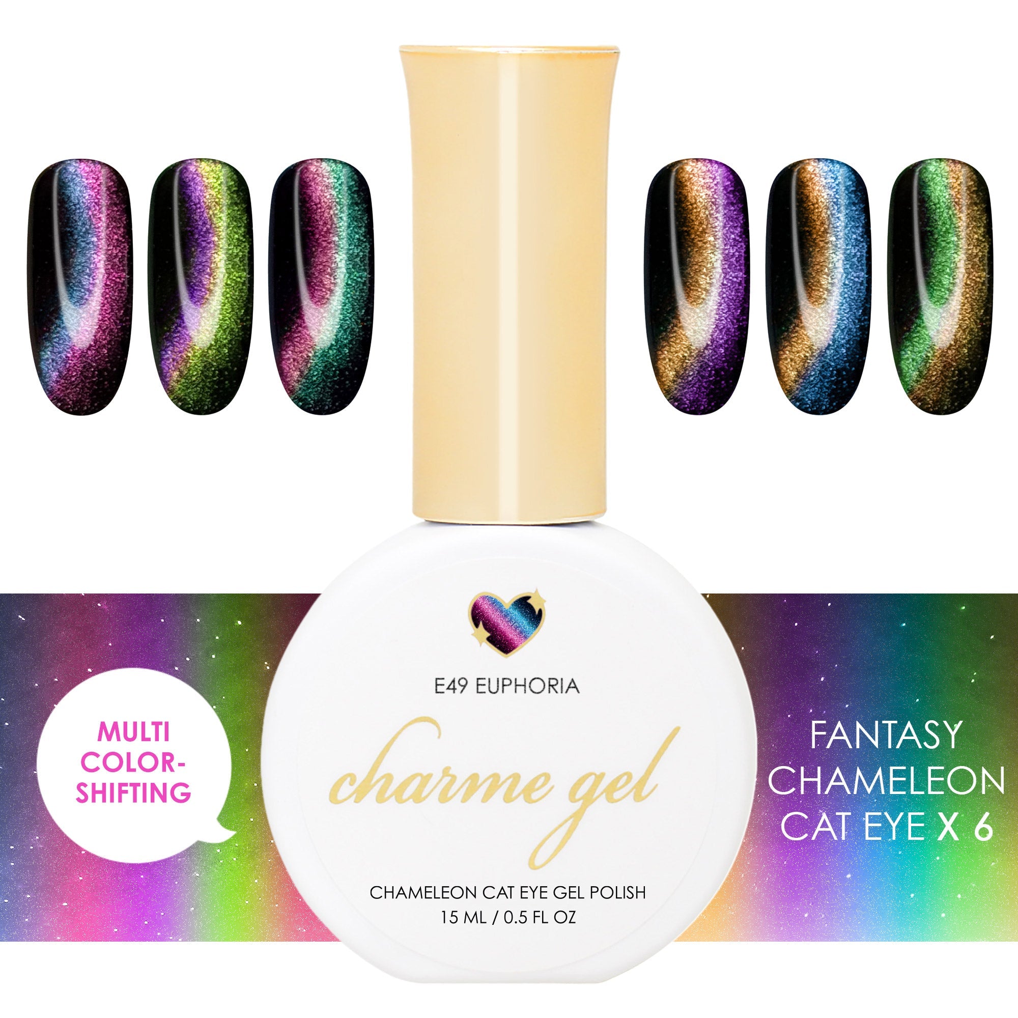 Daily Charme - Fantasy Chameleon Cat Eye Gel Collection - Gel Polish at Beyond Polish