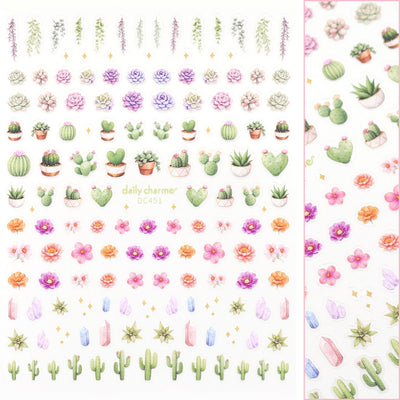 Daily Charme - Floral Nail Art Sticker - Cactus Garden - Nail Art at Beyond Polish