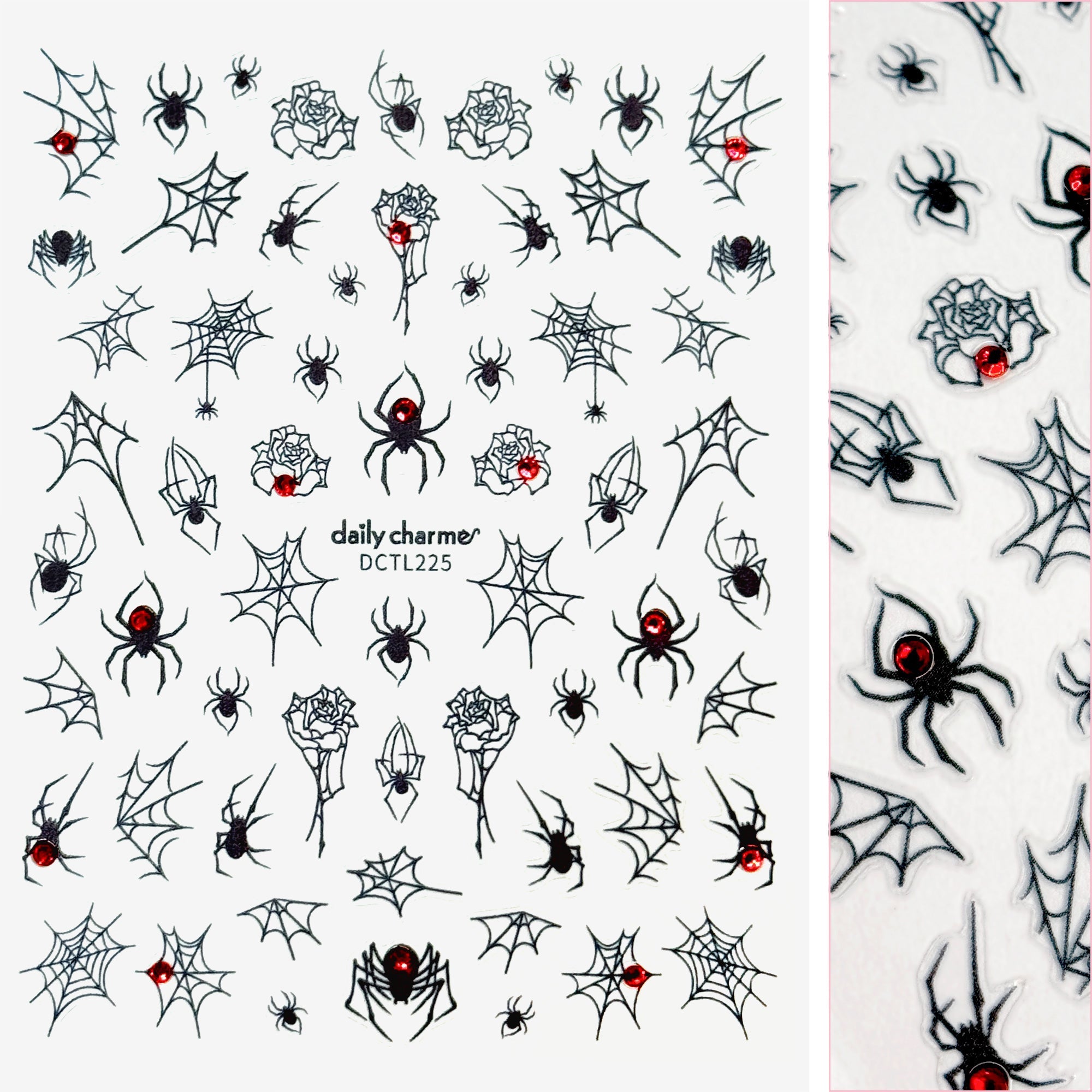 Daily Charme - Halloween Bejeweled Nail Art Sticker - Spider Webs - Nail Art at Beyond Polish