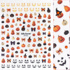 Daily Charme - Halloween Bejeweled Nail Art Sticker - Wicked Pumpkins