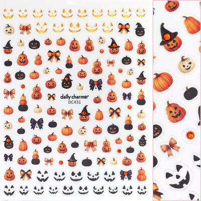 Daily Charme - Halloween Bejeweled Nail Art Sticker - Wicked Pumpkins - Nail Art at Beyond Polish