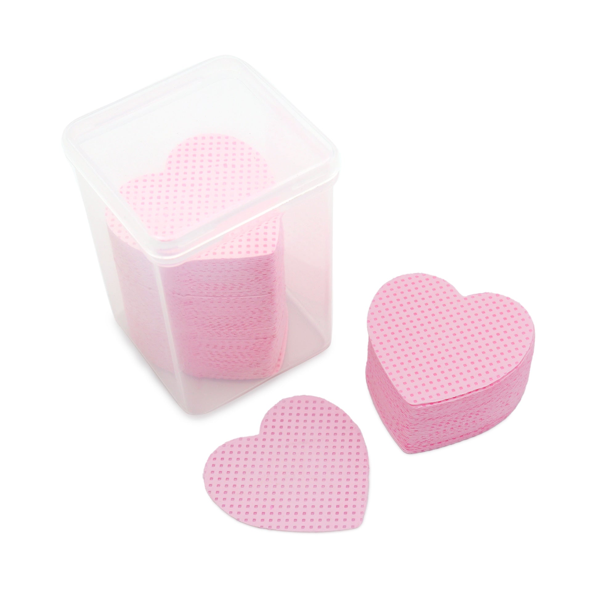 Daily Charme - Heart-Shaped Nail Cleansing Wipe / Pink / 200 pcs - Manicure & Pedicure Tools at Beyond Polish