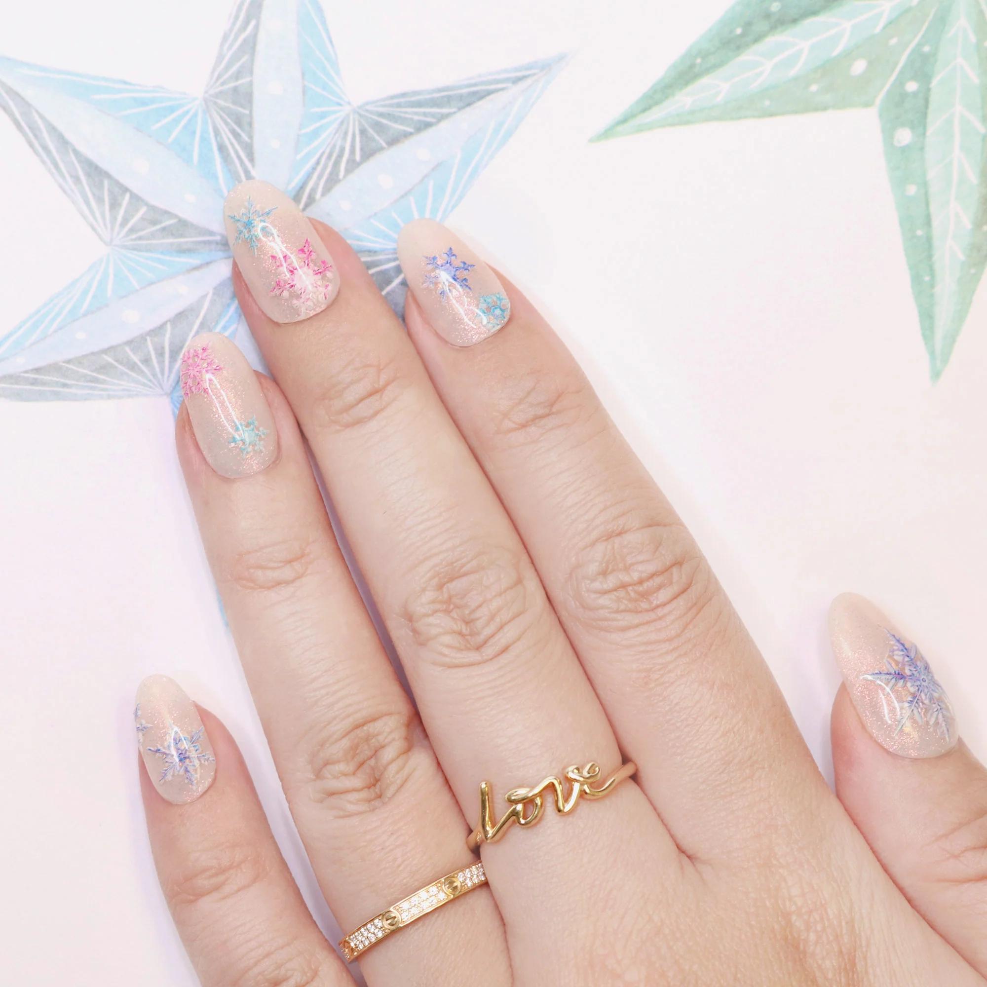 Daily Charme - Holiday 3D Embossed Nail Art Sticker / Colorful Snowflake - Nail Art at Beyond Polish