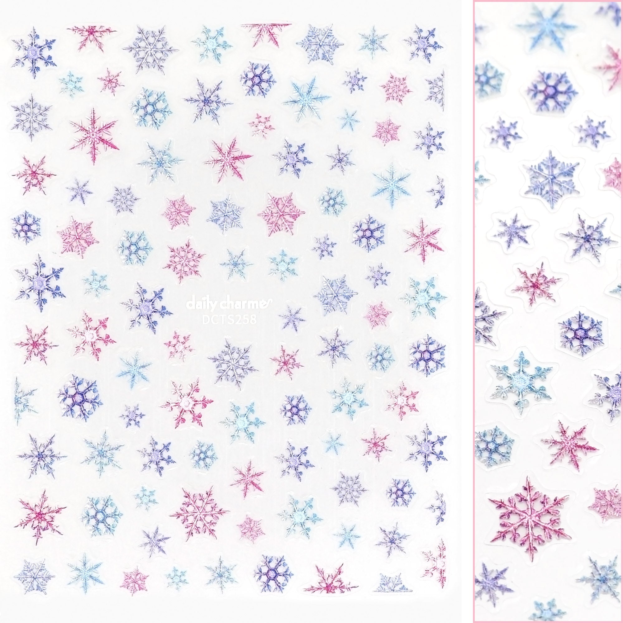 Daily Charme - Holiday 3D Embossed Nail Art Sticker / Colorful Snowflake - Nail Art at Beyond Polish