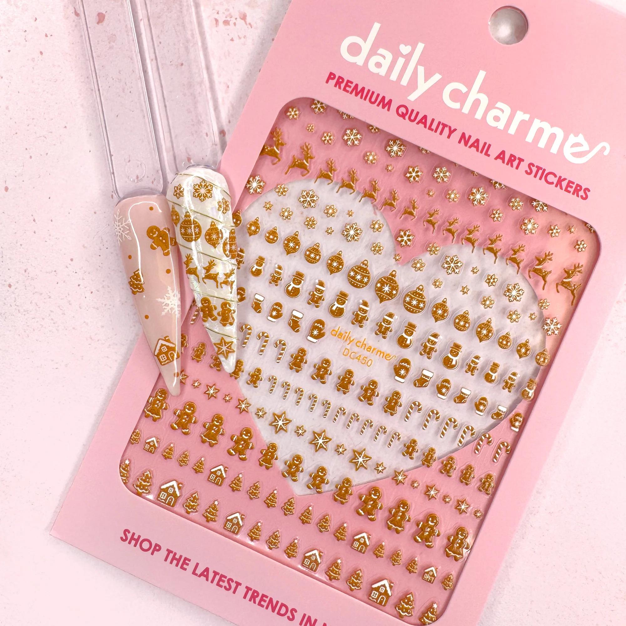 Daily Charme - Holiday 3D Embossed Nail Art Sticker / Gingerbread Village - Nail Art at Beyond Polish