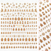 Daily Charme - Holiday 3D Embossed Nail Art Sticker / Gingerbread Village