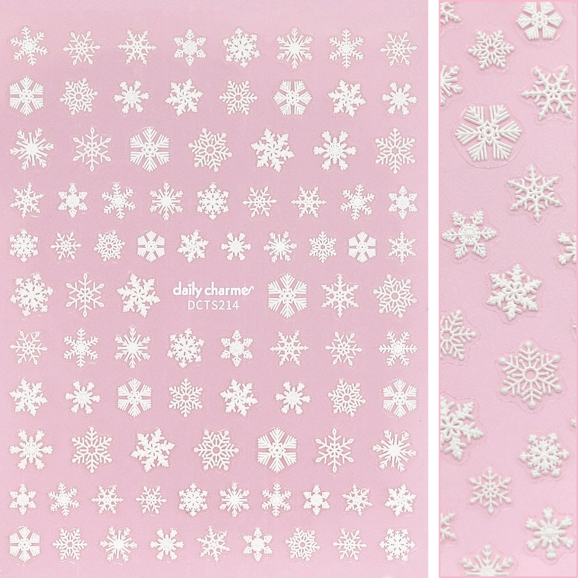Daily Charme - Holiday 3D Embossed Nail Art Sticker / Icy Snowflake - Nail Art at Beyond Polish