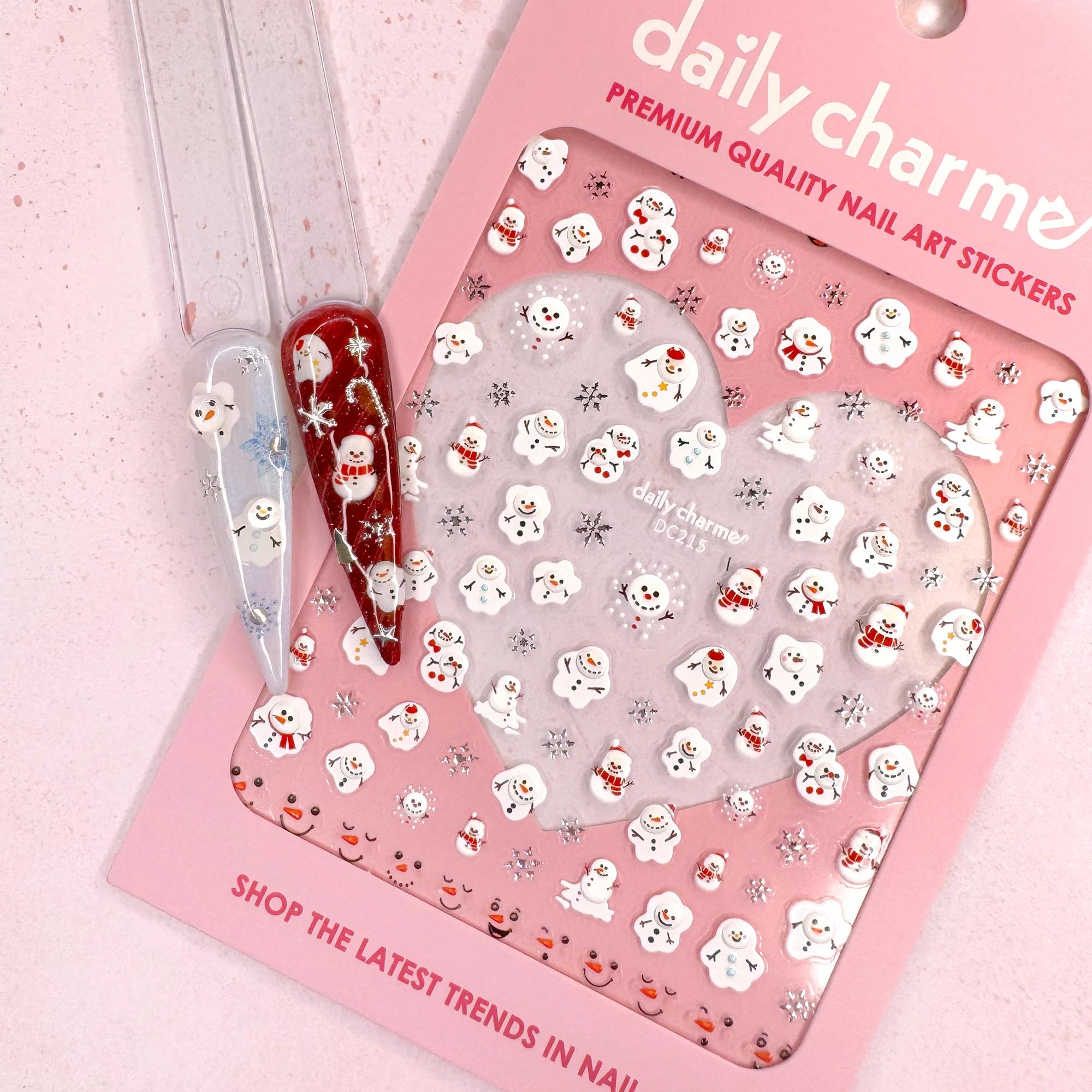 Daily Charme - Holiday 3D Embossed Nail Art Sticker / Merry Snowman - Nail Art at Beyond Polish