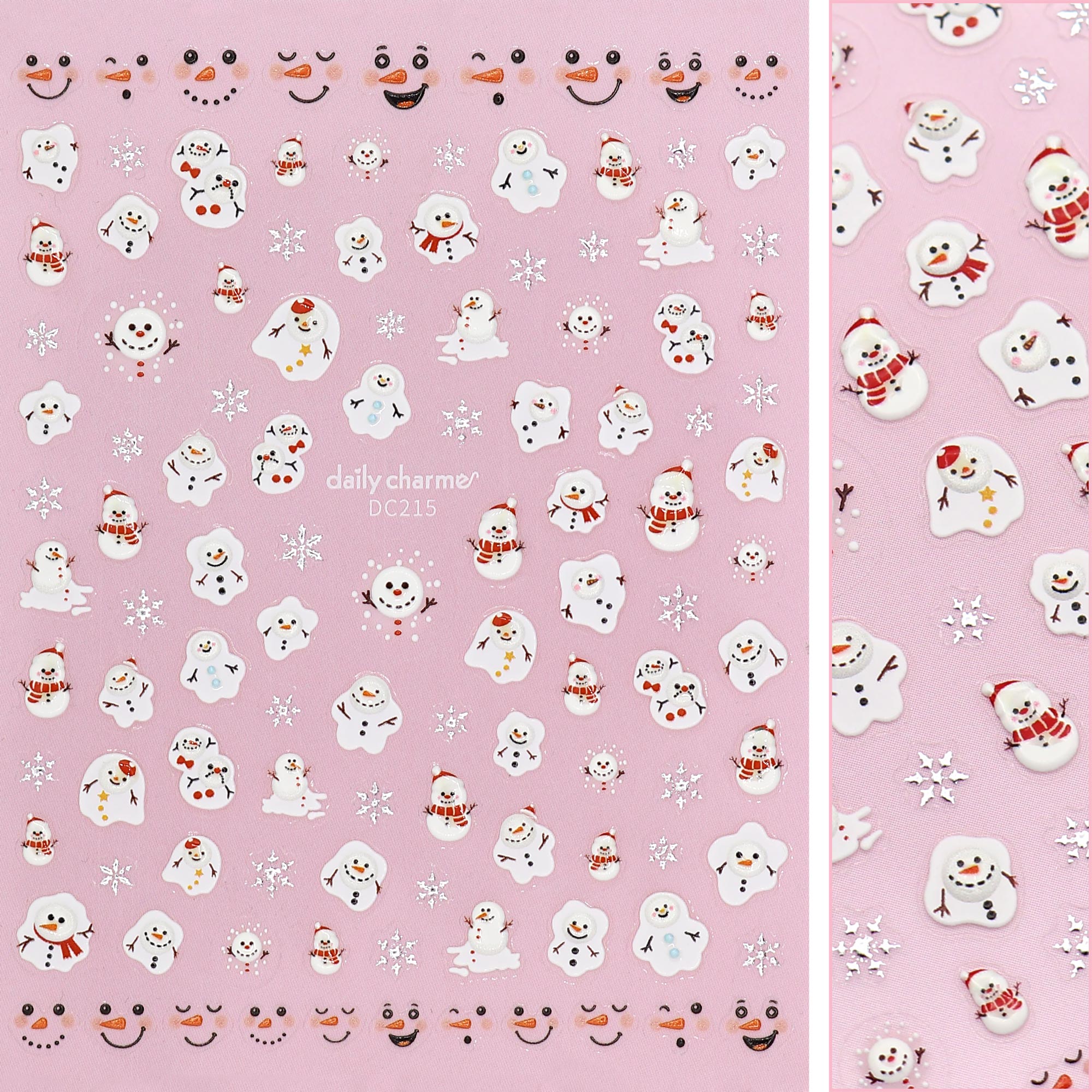 Daily Charme - Holiday 3D Embossed Nail Art Sticker / Merry Snowman - Nail Art at Beyond Polish