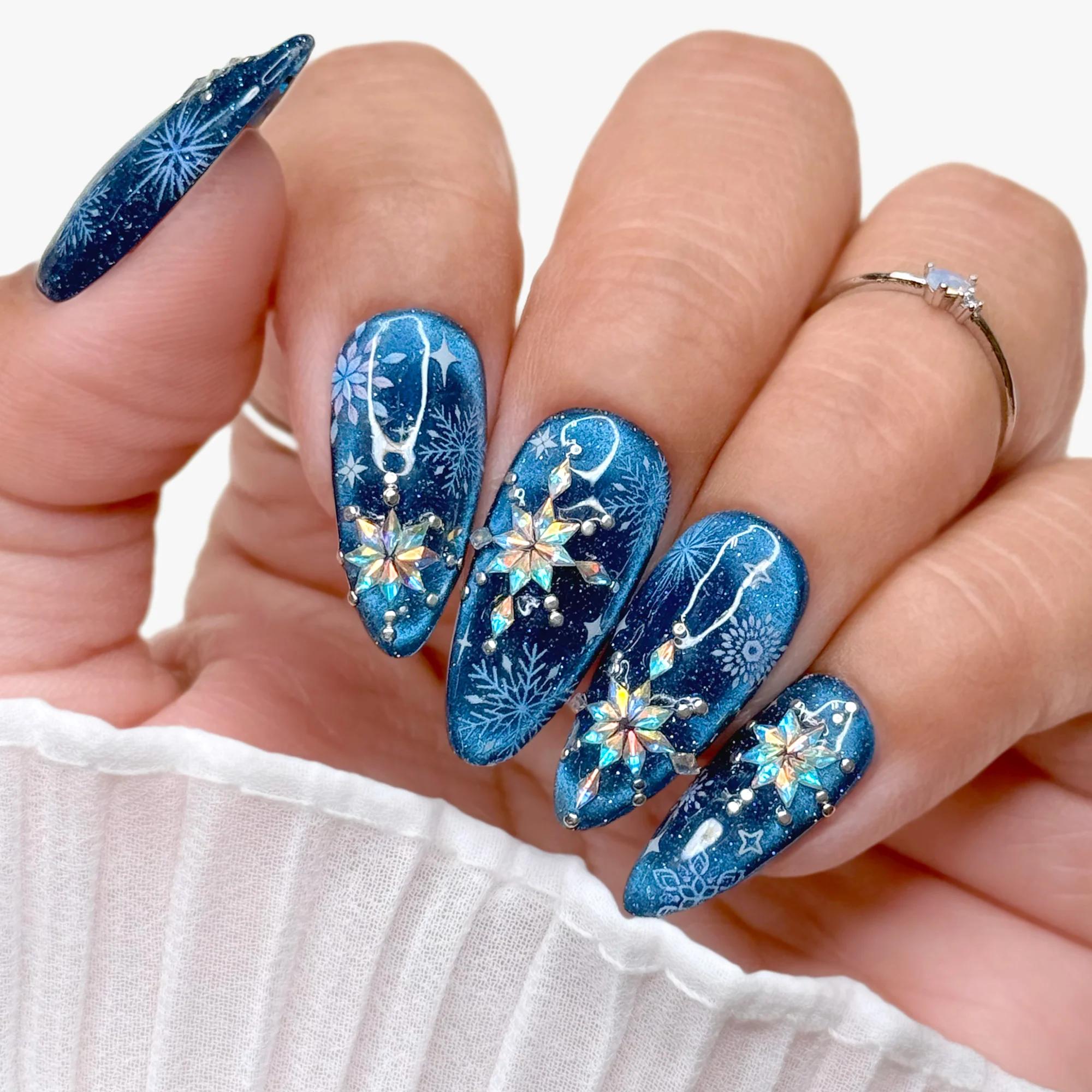 Daily Charme - Holiday Bejeweled Nail Art Sticker / Frosty Snowflake - Nail Art at Beyond Polish