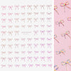 Daily Charme - Kawaii Nail Art Sticker - Coquette Bows - Holographic Pink