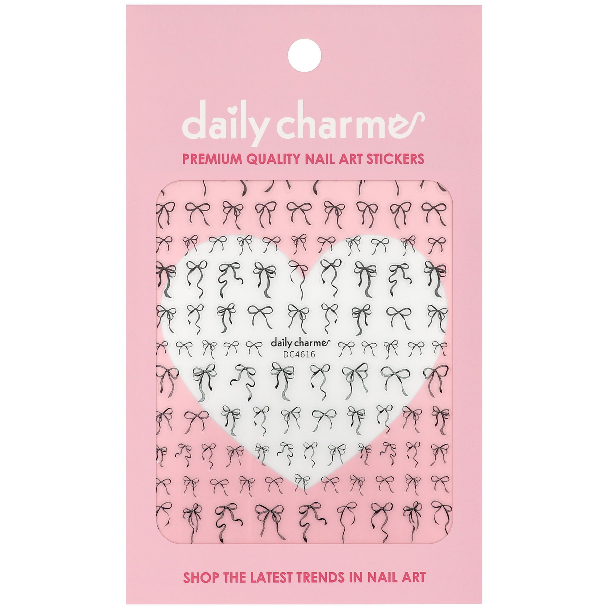 Daily Charme - Kawaii Nail Art Sticker – Ribbon Reverie – Black - Nail Art at Beyond Polish
