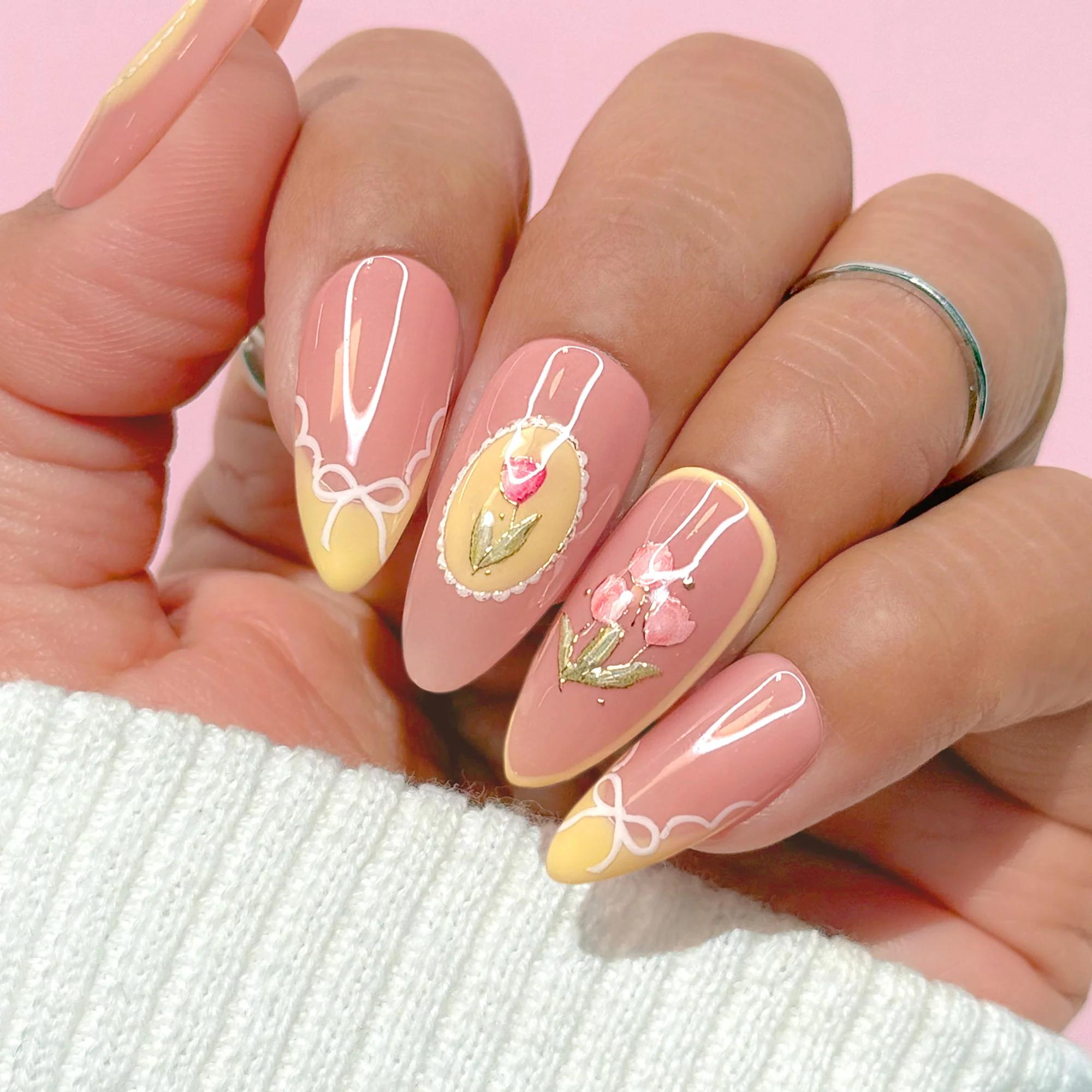 Daily Charme - Kawaii Nail Art Sticker – Ribbon Reverie – White - Nail Art at Beyond Polish