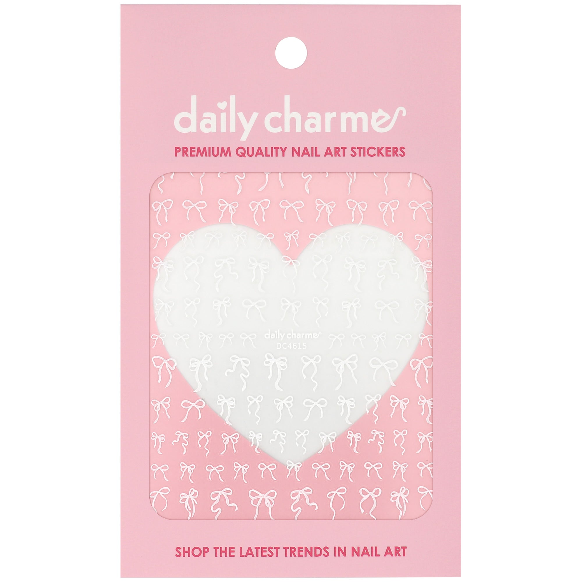 Daily Charme - Kawaii Nail Art Sticker – Ribbon Reverie – White - Nail Art at Beyond Polish
