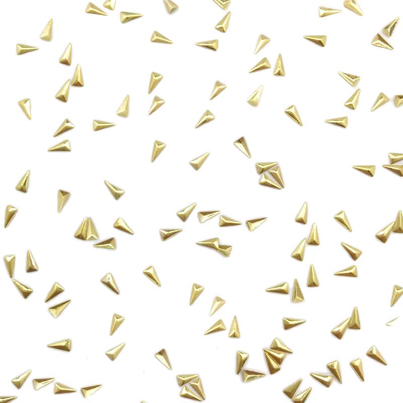 Daily Charme - Mini Skinny Triangle Stud - Gold - Nail Art at Beyond Polish