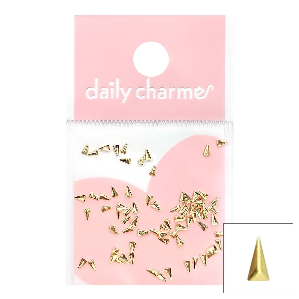 Daily Charme - Mini Skinny Triangle Stud - Gold - Nail Art at Beyond Polish